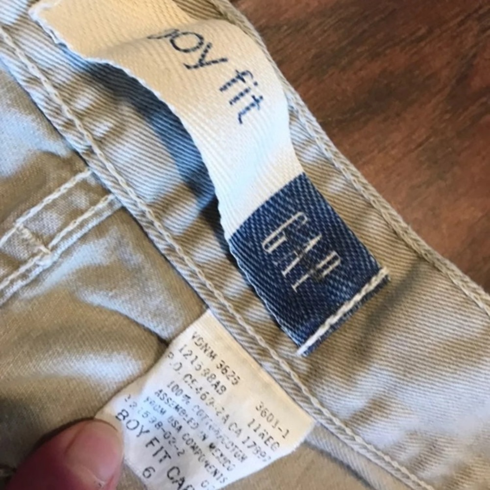 Gap Highwaist Capris Boy Fit Buttonfly 6 - Picture 3 of 4